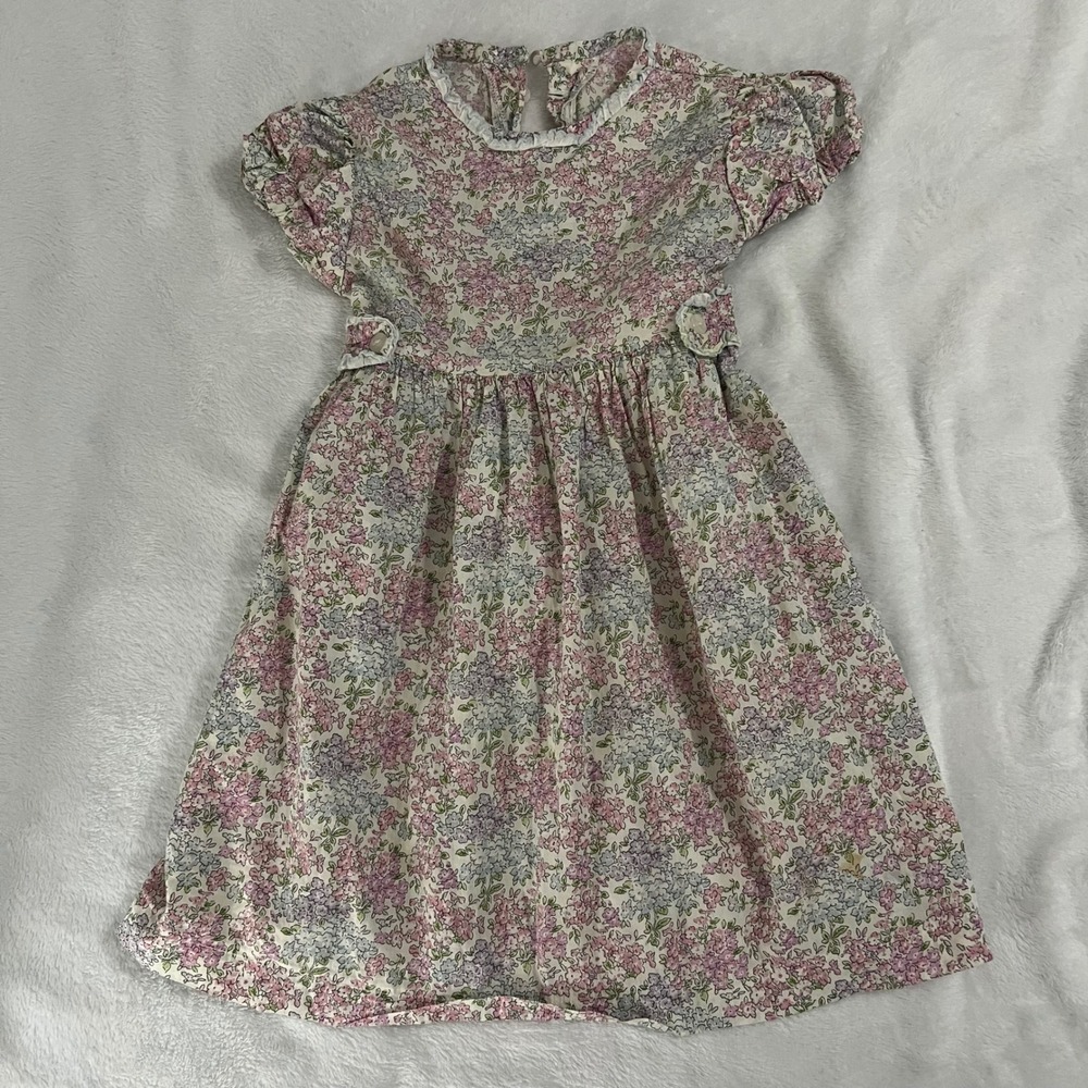 Alice Kathleen & Company Girls 3T Floral Heirloom Dress Cottagecore Sash Tie